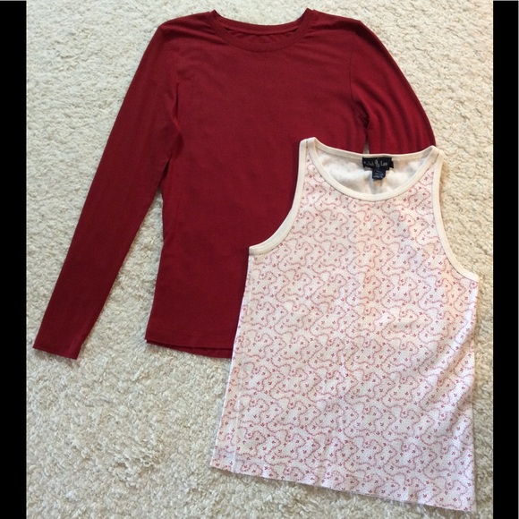 Ralph Lauren tank and cuddl duds long sleeve top - Picture 1 of 7